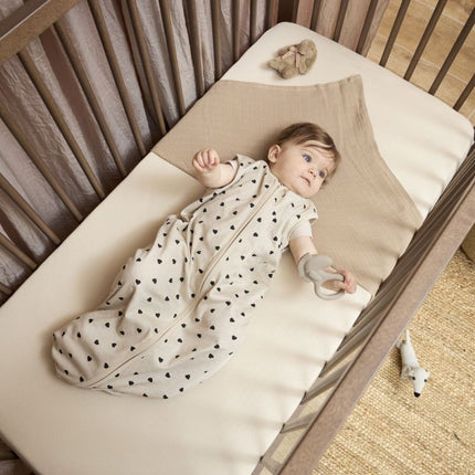 Hoeslaken ledikant jersey Uni - soft sand - 60x120cm - Babywinkel - 4054703502305
