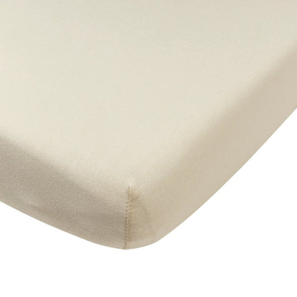 Hoeslaken ledikant jersey Uni - soft sand - 60x120cm - Babywinkel - 4054703502305