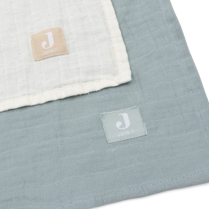 Hydrofiele Doek Large 115x115cm - Sea Green/Ivory - 2 Stuks - Babywinkel - 8717329393233