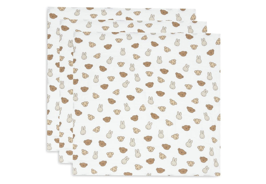 Hydrofiele Doek Small 70x70cm - Miffy and Friends - 3 Stuks - Babywinkel - 8717329393400