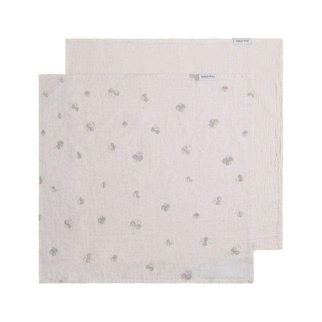 Hydrofiele doek Tender linen/clover - 65x65 - 2 - pack - Babywinkel - 8721052102581