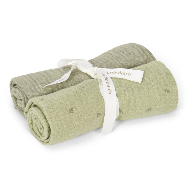Hydrofiele doeken 70x70 - Pure Sage - Babywinkel - 8721122584224