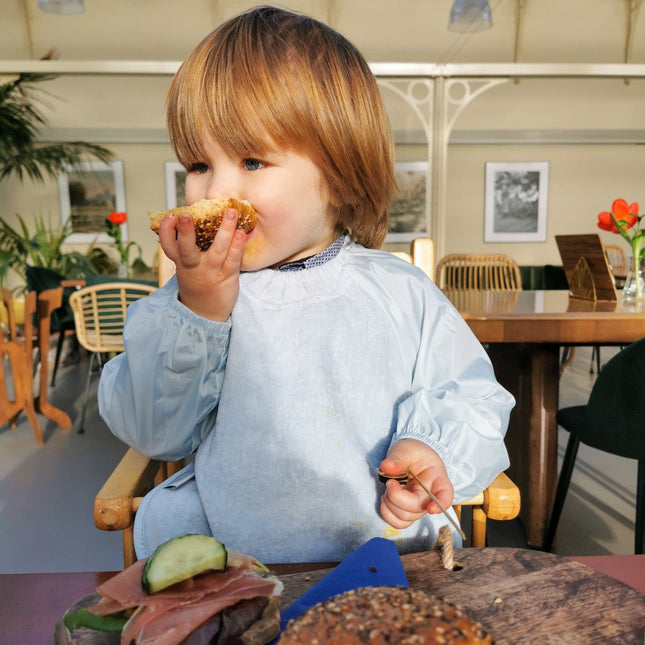 JeP Kids Slabbetje Small Long Sleeve Dusty Blue - Babywinkel - 9315455066299