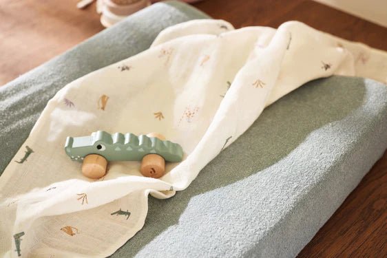 Jollein Aankleedkussenhoes Badstof 50X70Cm Sea Green 2St - Jollein - Babywinkel - 8717329387218