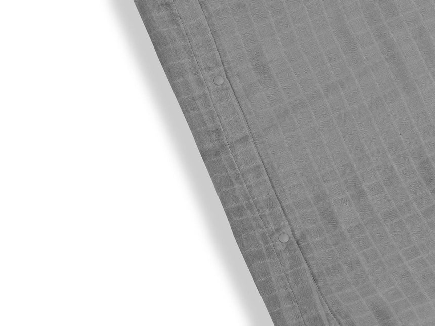 Jollein Aankleedkussenhoes Wrinkled Cotton Storm Grey 50x70cm - Jollein - Babywinkel - 8717329360785