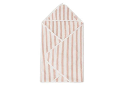 Jollein Badcape Baby Gestreept Terry Wild Rose 75X75cm - Jollein - Babywinkel - 8717329381827