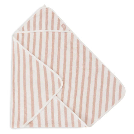 Jollein Badcape Baby Gestreept Terry Wild Rose 75X75cm - Jollein - Babywinkel - 8717329381827