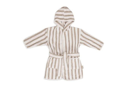 Jollein Badjas Gestreept Terry Olive Green - Jollein - Babywinkel - 8717329381001