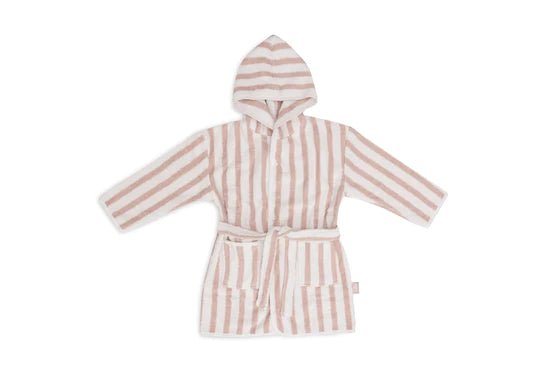 Jollein Badjas Gestreept Terry Wild Rose - Jollein - Babywinkel - 8717329380974