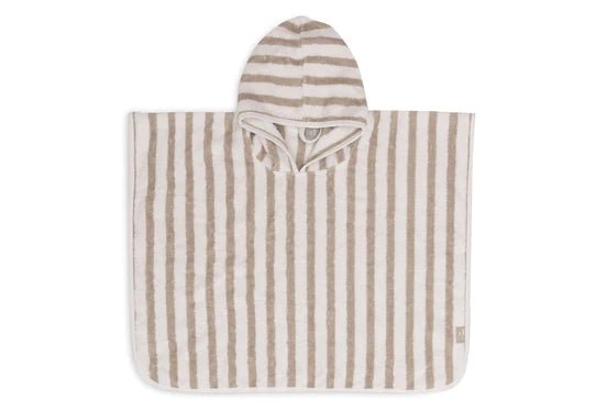 Jollein Badponcho Gestreept Terry Olive Green - Jollein - Babywinkel - 8717329381025