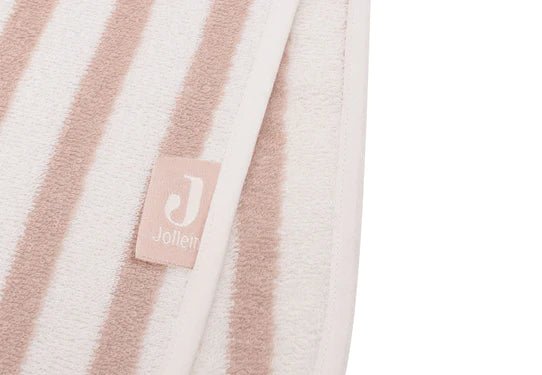 Jollein Badponcho Gestreept Terry Wild Rose - Jollein - Babywinkel - 8717329380981