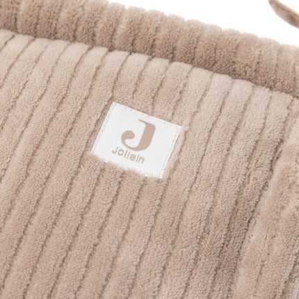 Jollein Boxbumper Cloudy Rib/ Milky Coffee 180X30Cm - Babywinkel - 8717329401556