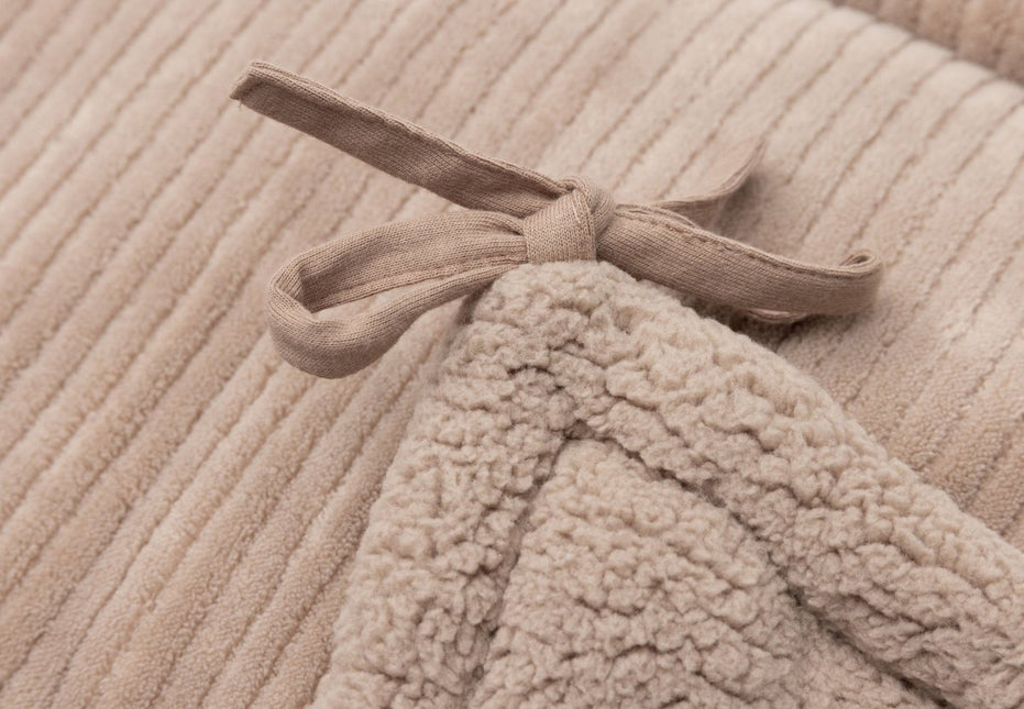 Jollein Boxbumper Cloudy Rib/ Milky Coffee 180X30Cm - Babywinkel - 8717329401556