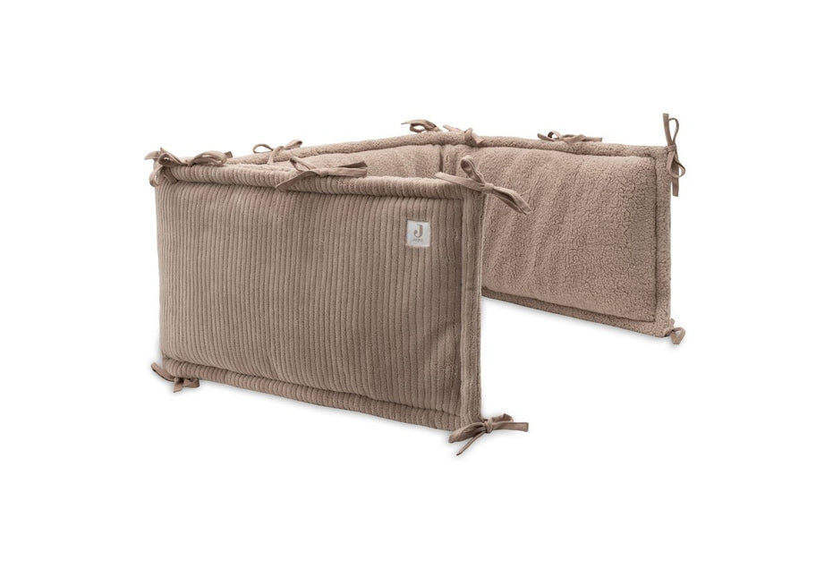 Jollein Boxbumper Cloudy Rib/ Milky Coffee 180X30Cm - Babywinkel - 8717329401556