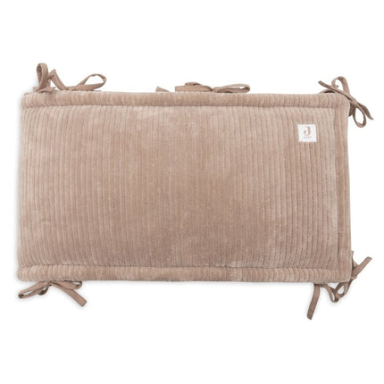 Jollein Boxbumper Cloudy Rib/ Milky Coffee 180X30Cm - Babywinkel - 8717329401556