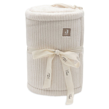 Jollein Boxbumper Cloudy Rib/ Oatmeal 180X30Cm - Babywinkel - 8717329401549