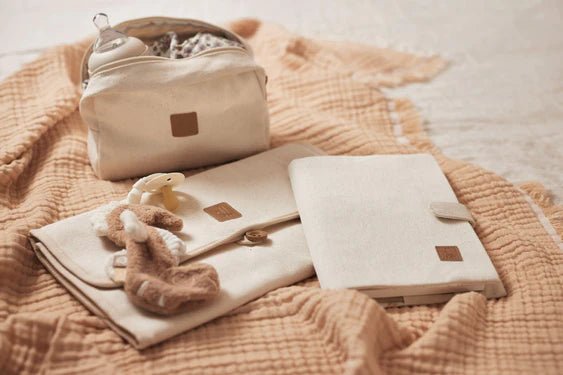 Jollein Groeiboekje Hoes Twill Natural 23X17cm koop je bij Babywinkel