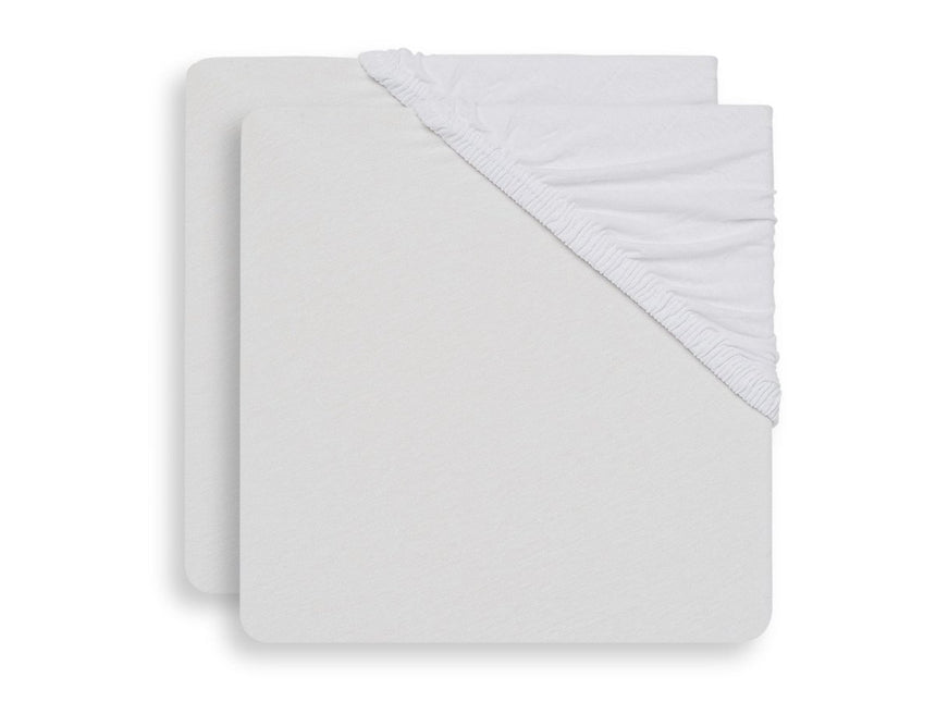 Jollein Hoeslaken Jersey Boxmatras Wit 75x95cm 2st - Jollein - Babywinkel - 8717329351202
