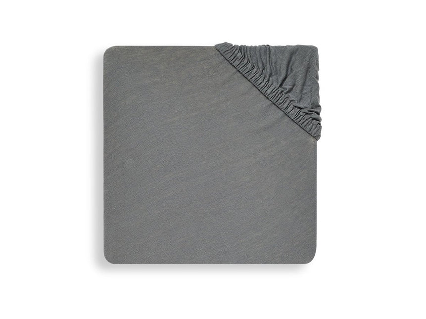 Jollein Hoeslaken Jersey Storm Grey 40x90cm - Jollein - Babywinkel - 8717329359055