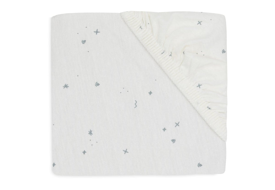 Jollein Hoeslaken Wieg Jersey Twinkling Sea Green 40/50 X 80/90 Cm - Jollein - Babywinkel - 8717329388291