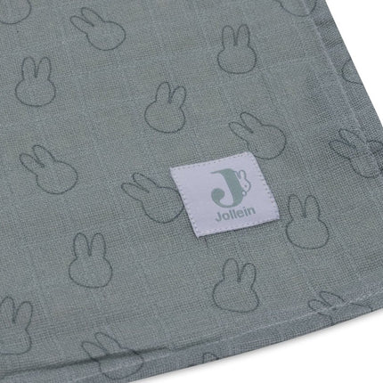 Jollein Hydrofiele Doek Miffy Sillhouettes Sea Green 115 X 115 Cm 2St - Jollein - Babywinkel - 8717329387997