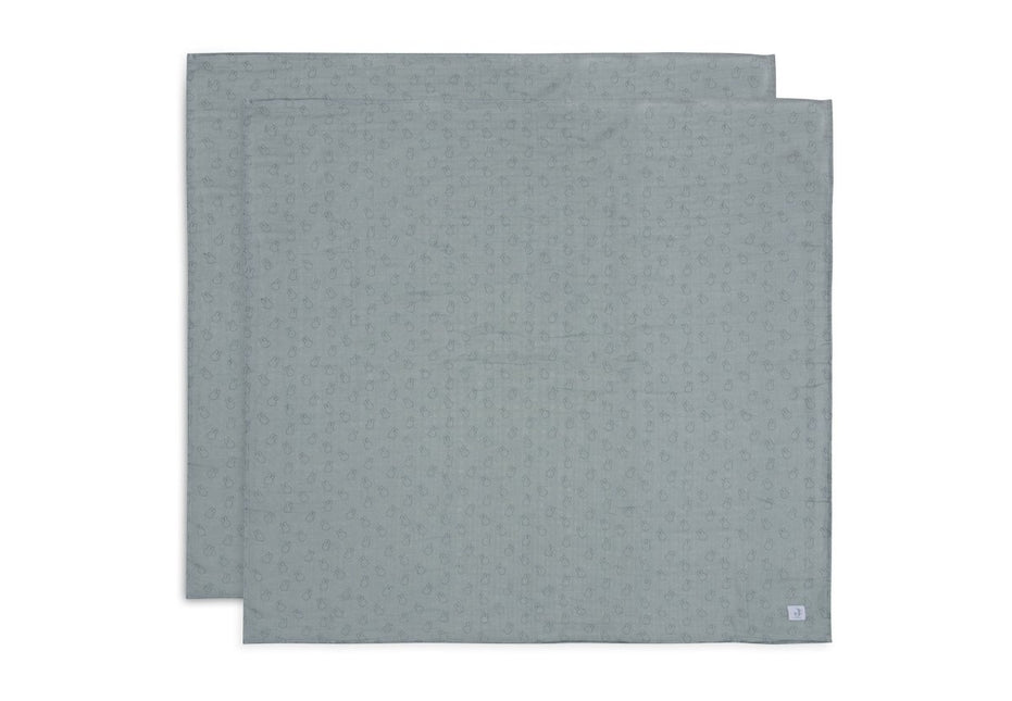Jollein Hydrofiele Doek Miffy Sillhouettes Sea Green 115 X 115 Cm 2St - Jollein - Babywinkel - 8717329387997