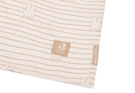 Jollein Hydrofiele Doek Miffy Stripe Biscuit 115cm 2St - Jollein - Babywinkel - 8717329381070