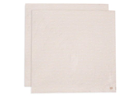 Jollein Hydrofiele Doek Miffy Stripe Biscuit 115cm 2St - Jollein - Babywinkel - 8717329381070