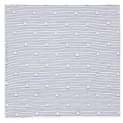 Jollein Hydrofiele Doek Miffy Stripe Navy 70cm 3St - Jollein - Babywinkel - 8717329381049