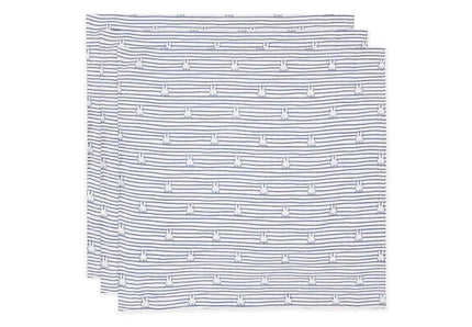 Jollein Hydrofiele Doek Miffy Stripe Navy 70cm 3St - Jollein - Babywinkel - 8717329381049