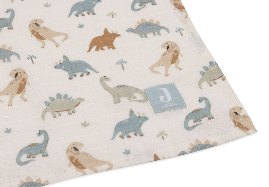 Jollein Hydrofiele Doek Roarsome 115 X 115 Cm 2St - Jollein - Babywinkel - 8717329387973