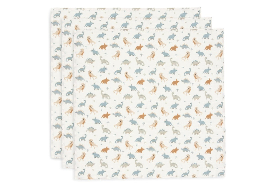 Jollein Hydrofiele Doek Roarsome 70 X 70 Cm 3St - Jollein - Babywinkel - 8717329388062