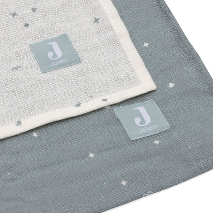 Jollein Hydrofiele Doek Twinkling Sea Green 115 X 115 Cm 2St - Jollein - Babywinkel - 8717329387942