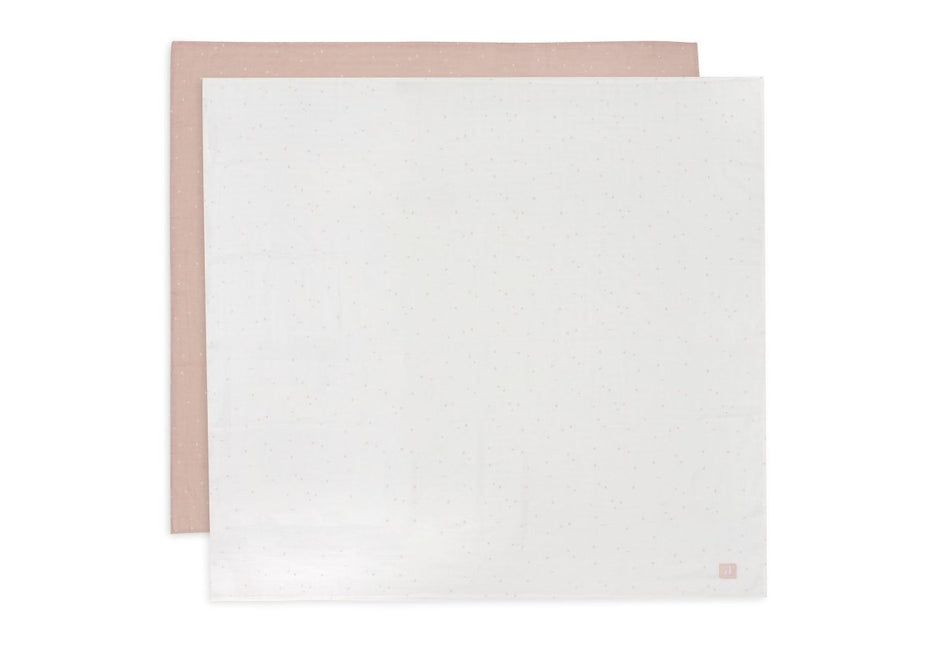 Jollein Hydrofiele Doek Twinkling Wild Rose 115 X 115 Cm 2St - Jollein - Babywinkel - 8717329387959