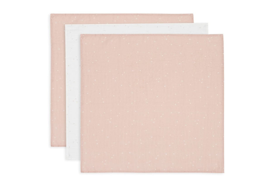 Jollein Hydrofiele Doek Twinkling Wild Rose 70 X 70 Cm 3St - Jollein - Babywinkel - 8717329388048