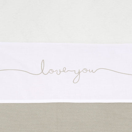 Jollein Ledikantlaken Love You Nougat 120x150cm - Jollein - Babywinkel - 8717329358683
