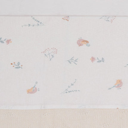 Jollein Ledikantlaken Lovely Birds 120X150Cm - Jollein - Babywinkel - 8717329387133