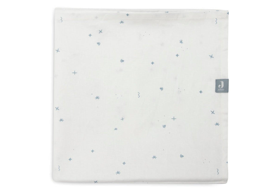 Jollein Ledikantlaken Twinkling Sea Green 120X150Cm koop je bij Babywinkel