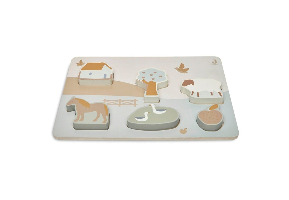 Jollein Puzzel Farm Hout - Jollein - Babywinkel - 8717329373419