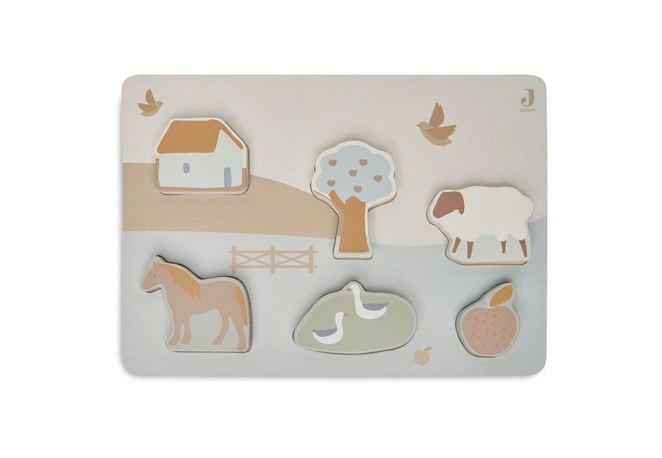 Jollein Puzzel Farm Hout - Jollein - Babywinkel - 8717329373419