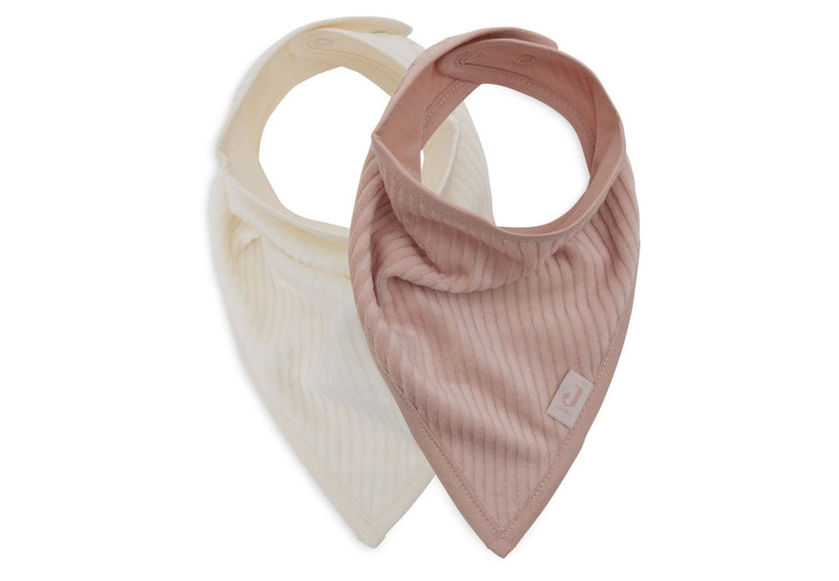 Jollein Slabbetje Bandana Velvet Wild Rose/Ivory 2St koop je bij Babywinkel