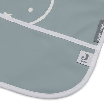 Jollein Slabbetje Waterproof Miffy Peekaboo Sea Green Met Mouwen - Jollein - Babywinkel - 8717329387003