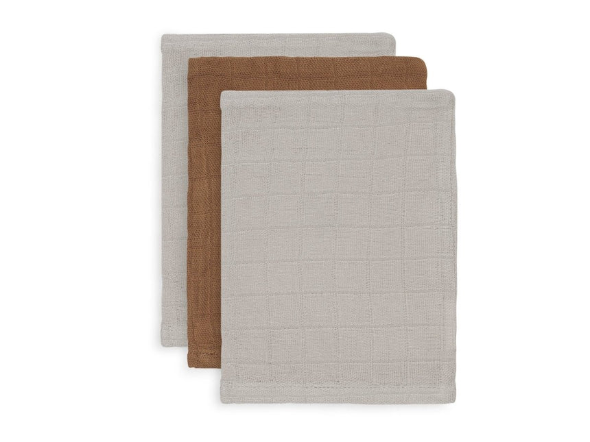 Jollein Washandje Bamboe Caramel 3st - Jollein - Babywinkel - 8717329360587