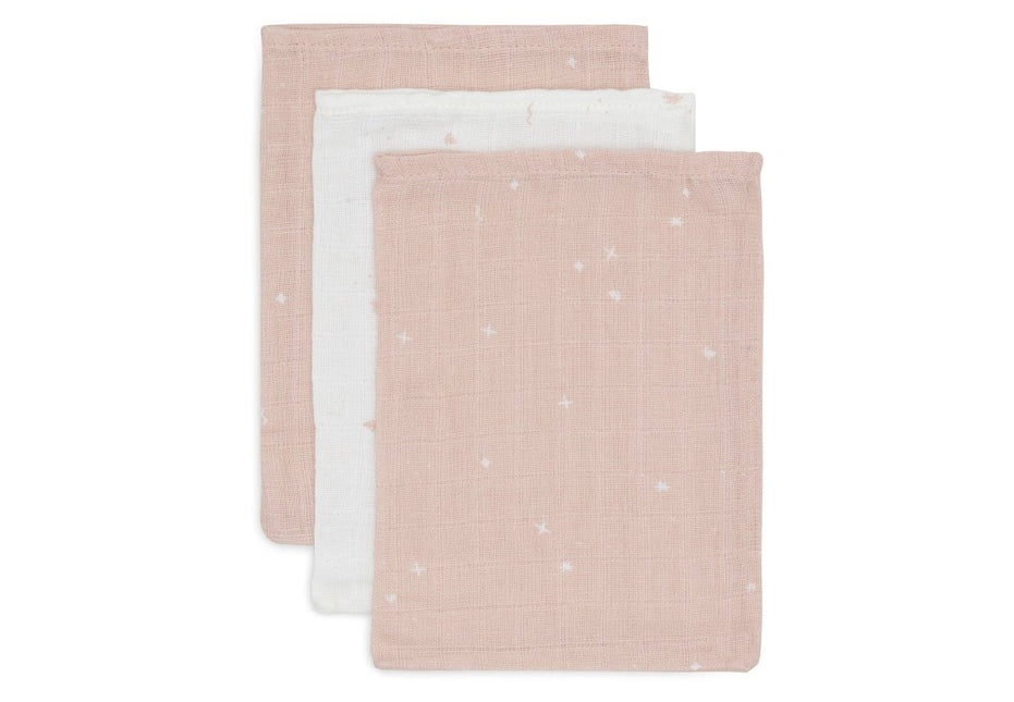 Jollein Washandje Twinkling Wild Rose 15 X 20 Cm 3St - Jollein - Babywinkel - 8717329388130