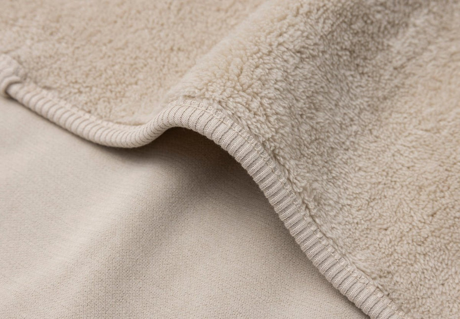 Jollein Wiegdeken Basic Jersey/Sherpa - Warm Sand 75X100Cm koop je bij Babywinkel