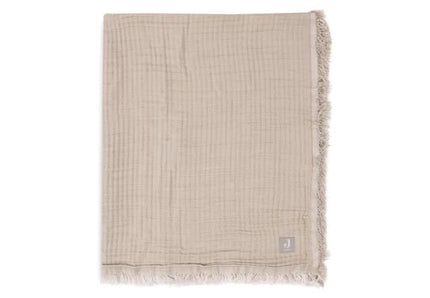 Jollein Wiegdeken Fringe Olive Green/ Ivory 75X100cm - Jollein - Babywinkel - 8717329380912