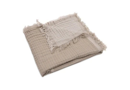 Jollein Wiegdeken Fringe Olive Green/ Ivory 75X100cm - Jollein - Babywinkel - 8717329380912