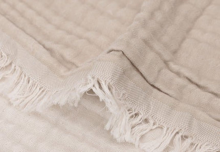 Jollein Wiegdeken Fringe Olive Green/ Ivory 75X100cm - Jollein - Babywinkel - 8717329380912