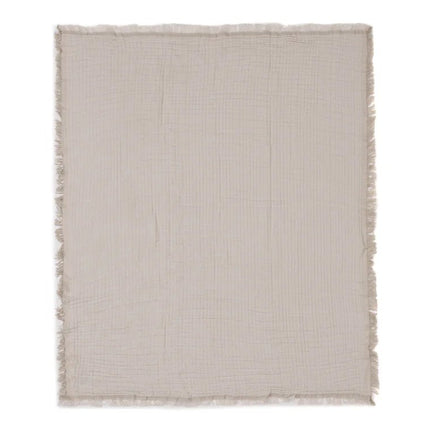 Jollein Wiegdeken Fringe Olive Green/ Ivory 75X100cm - Jollein - Babywinkel - 8717329380912