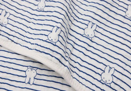 Jollein Wiegdeken Miffy Stripe Navy 75X100cm - Jollein - Babywinkel - 8717329381087